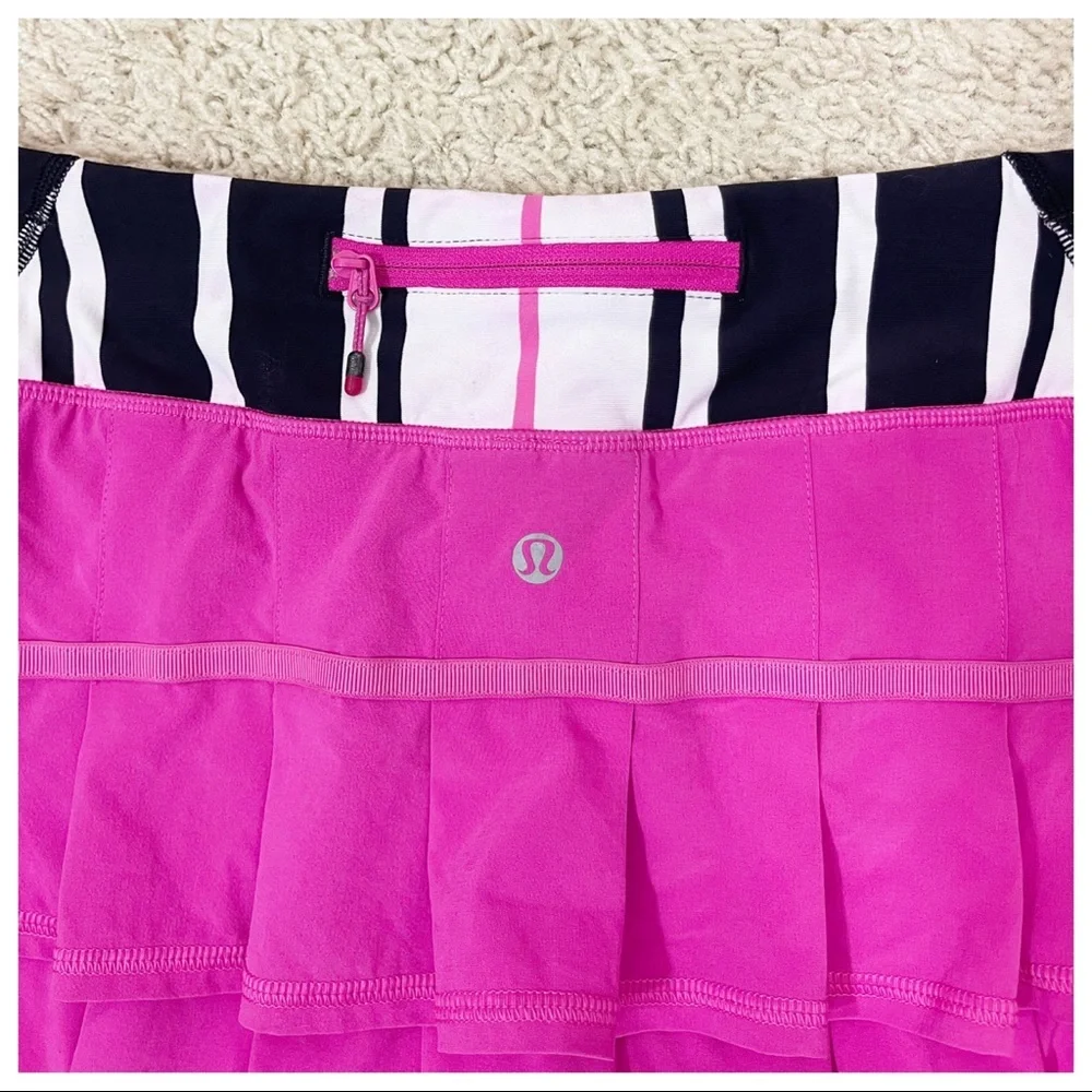 Lululemon Run Pace Setter Skirt Paris Perfection Traverse Stripe